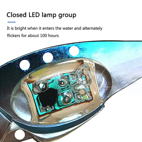 Underwater LED LIGHED VIBRATION SINKING LURE-SALTWATER JIGGING LED Flashing Light Squid Bait Lure fishfinder